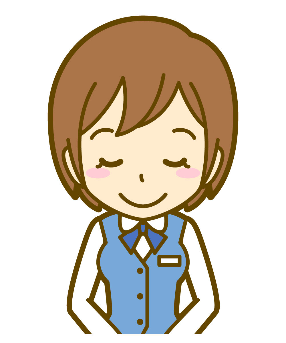 お辞儀する女性会社員